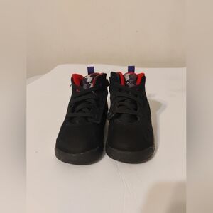 Jordan 7 Retro Raptors Toddler Jumpman MVP Black Shoes Size 8C